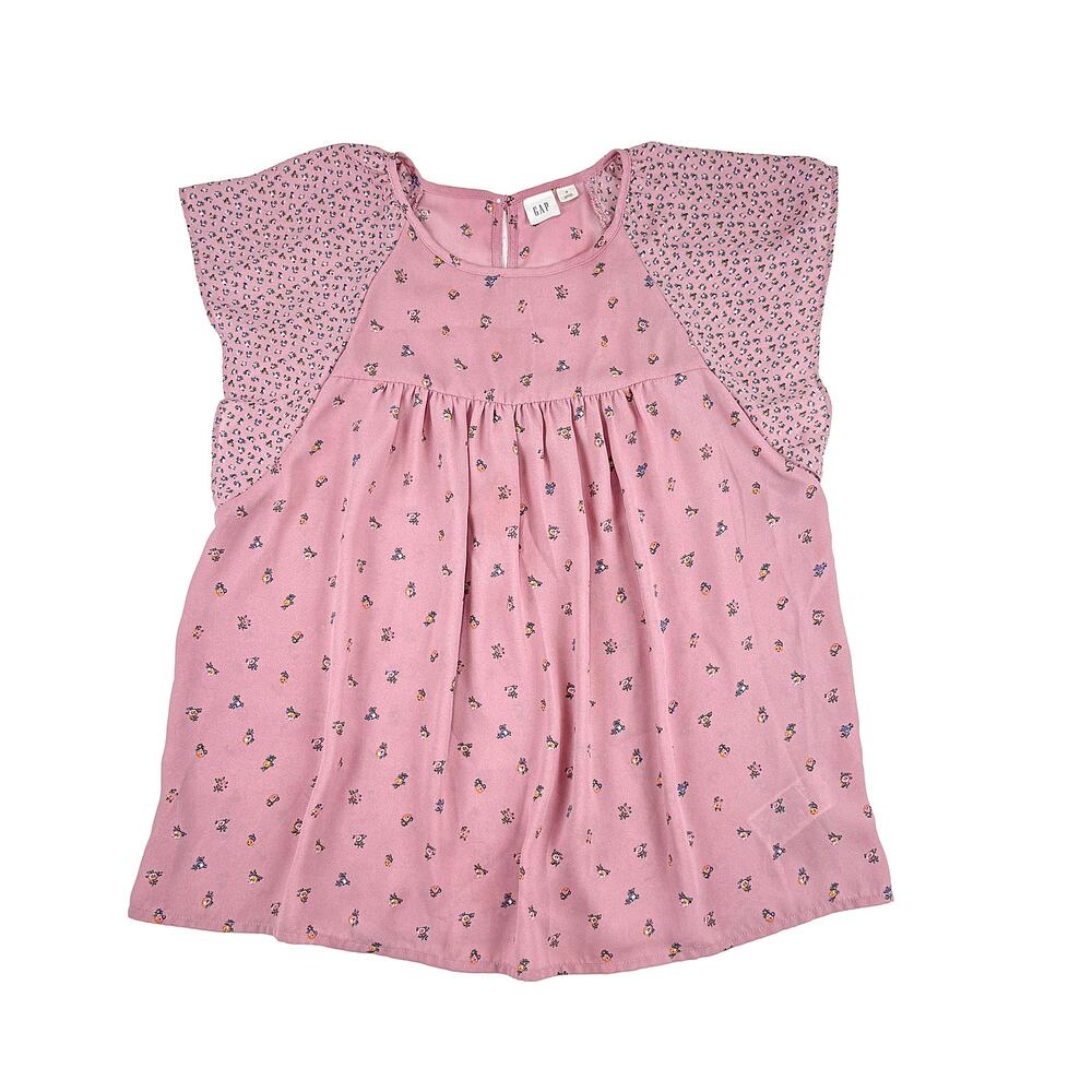 Gap Floral Flutter Sleeve Babydoll Top Blouse Women S Pink Cottagecore Boho